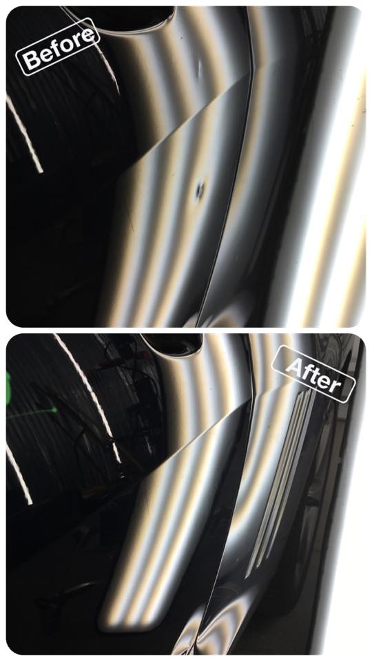  Sometimes its the little baby sharp dents that are difficult. I would rather have a dent that was twice the size and this deep. Actually thats how we repair these. We make them larger so we can push the center out, in most cases.  