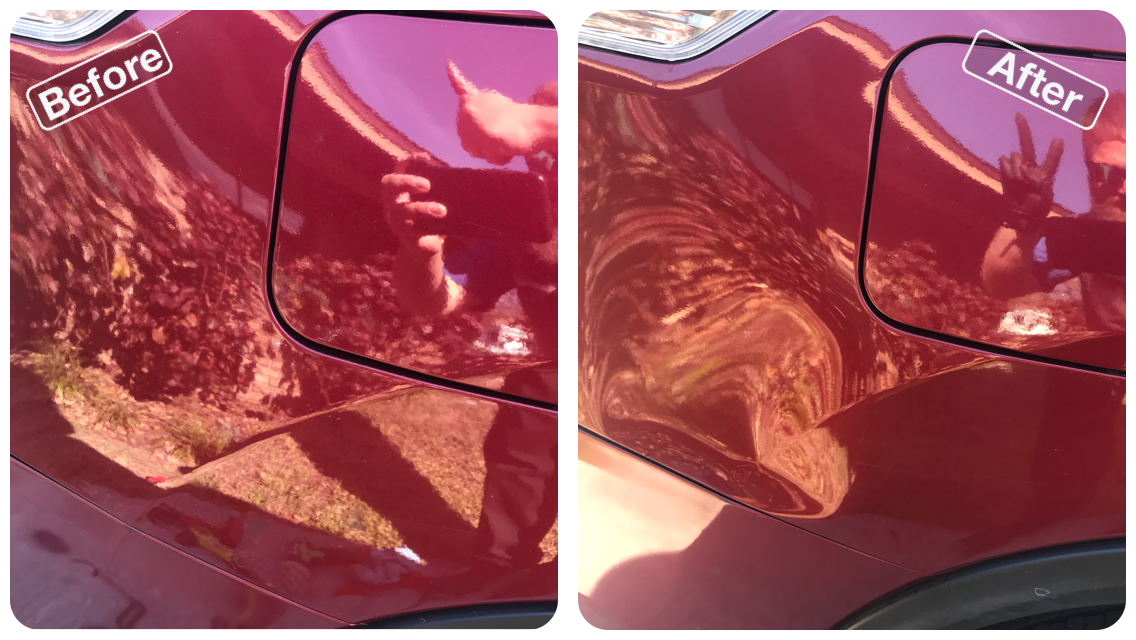  Repaired 16 Dec 2017. This panel had been previously painted prior to the PDR Repair 